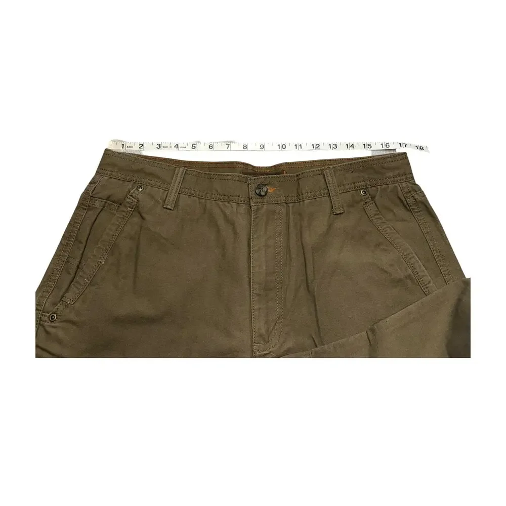 Outdoor Life Men 34x32 Brown Cotton Utility Work Pants Cargo